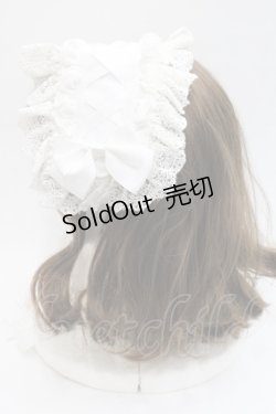 画像3: ATELIER PIERROT / 編み上げリボンヘッドドレス  白 I-25-11-07-106-EL-AC-SA-ZI