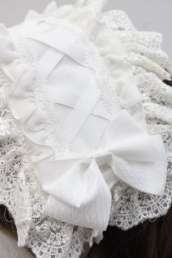 画像4: ATELIER PIERROT / 編み上げリボンヘッドドレス  白 I-25-11-07-106-EL-AC-SA-ZI