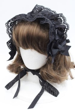 画像1: BABY,THE STARS SHINE BRIGHT / Fallin' Ribbonヘッドドレス  黒 I-25-11-07-107-BA-AC-SA-ZI