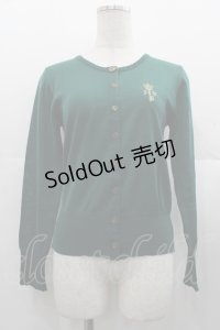 Jane Marple / Keyモチーフのカーディガン  グリーン I-25-11-07-010-JM-TO-SA-ZI