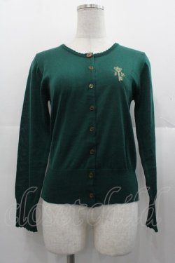 画像1: Jane Marple / Keyモチーフのカーディガン  グリーン I-25-11-07-010-JM-TO-SA-ZI