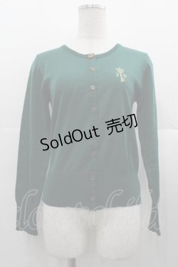 画像1: Jane Marple / Keyモチーフのカーディガン  グリーン I-25-11-07-010-JM-TO-SA-ZI