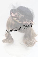 Jane Marple Dans Le Salon / ベルベットリボンミニハット  黒Ｘブラウン I-25-11-07-110-JM-AC-SA-ZI