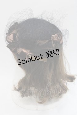 画像3: Jane Marple Dans Le Salon / ベルベットリボンミニハット  黒Ｘブラウン I-25-11-07-110-JM-AC-SA-ZI