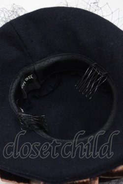 画像5: Jane Marple Dans Le Salon / ベルベットリボンミニハット  黒Ｘブラウン I-25-11-07-110-JM-AC-SA-ZI