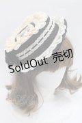 Hoshibako Works / 西洋人形魔法レースフリルハット  黒Ｘアイボリー I-25-11-07-111-LO-AC-SA-ZI