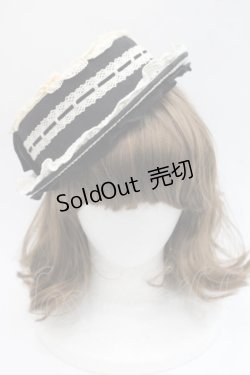 画像2: Hoshibako Works / 西洋人形魔法レースフリルハット  黒Ｘアイボリー I-25-11-07-111-LO-AC-SA-ZI