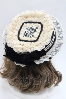 画像3: Hoshibako Works / 西洋人形魔法レースフリルハット  黒Ｘアイボリー I-25-11-07-111-LO-AC-SA-ZI