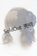 ATELIER PIERROT / 薔薇レースカチューシャ  黒Ｘ青 I-25-11-07-113-EL-AC-SA-ZI