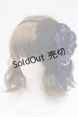 ATELIER PIERROT / 薔薇レースカチューシャ  黒Ｘ青 I-25-11-07-113-EL-AC-SA-ZI