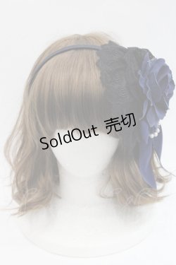 画像2: ATELIER PIERROT / 薔薇レースカチューシャ  黒Ｘ青 I-25-11-07-113-EL-AC-SA-ZI