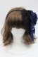 画像2: ATELIER PIERROT / 薔薇レースカチューシャ  黒Ｘ青 I-25-11-07-113-EL-AC-SA-ZI (2)