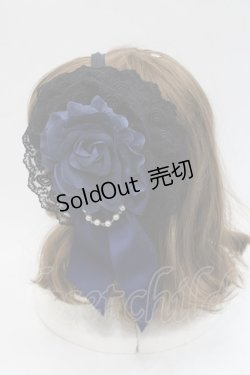 画像3: ATELIER PIERROT / 薔薇レースカチューシャ  黒Ｘ青 I-25-11-07-113-EL-AC-SA-ZI