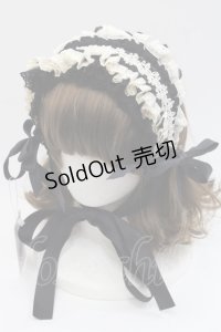 Hoshibako Works / リリアンヌ姉妹カチューシャ  黒Ｘ生成り I-25-11-07-115-LO-AC-SA-ZI