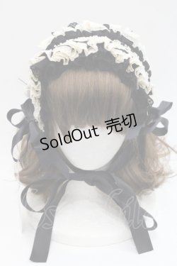 画像2: Hoshibako Works / リリアンヌ姉妹カチューシャ  黒Ｘ生成り I-25-11-07-115-LO-AC-SA-ZI