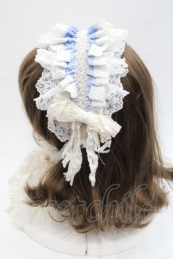 画像3: Hoshibako Works / リリアンヌ姉妹カチューシャ  サックスＸアイボリー I-25-11-07-116-LO-AC-SA-ZI