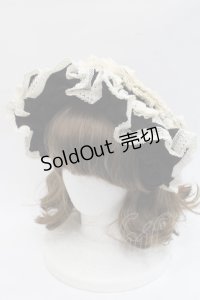 Hoshibako Works / 西洋人形魔法フリルカチューシャ  黒Ｘアイボリー I-25-11-07-118-LO-AC-SA-ZI