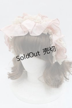画像1: Hoshibako Works / フリルリボンカチューシャ  ピンクＸアイボリー I-25-11-07-119-LO-AC-SA-ZI