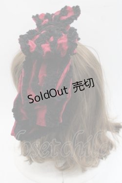 画像3: Hoshibako Works / お人形風シャンティクリームリボンカチューシャ  レッドブラック I-25-11-07-121-LO-AC-SA-ZI