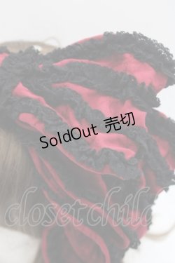 画像4: Hoshibako Works / お人形風シャンティクリームリボンカチューシャ  レッドブラック I-25-11-07-121-LO-AC-SA-ZI