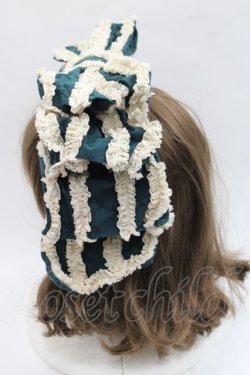 画像3: Hoshibako Works / お人形風シャンティクリームリボンカチューシャ  グリーン I-25-11-07-122-LO-AC-SA-ZI