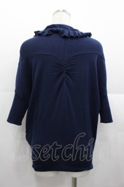 画像2: Jane Marple Dans Le Salon / フリルニットカーディガン  ネイビー I-25-11-07-012-JM-TO-SA-ZI