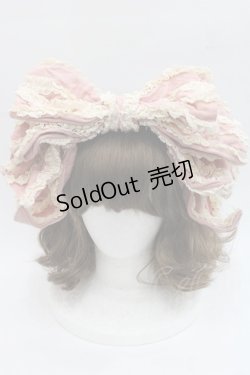 画像2: Hoshibako Works / お人形風シャンティクリームリボンカチューシャ  ピンク I-25-11-07-123-LO-AC-SA-ZI