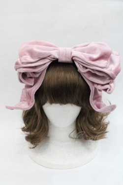 画像2: Hoshibako Works / お人形風ラッピングリボンカチューシャ  ピンク I-25-11-07-124-LO-AC-SA-ZI