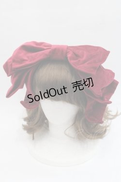 画像1: Hoshibako Works / お人形風ラッピングリボンカチューシャ  ボルドー I-25-11-07-125-LO-AC-SA-ZI