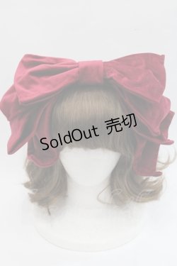 画像2: Hoshibako Works / お人形風ラッピングリボンカチューシャ  ボルドー I-25-11-07-125-LO-AC-SA-ZI