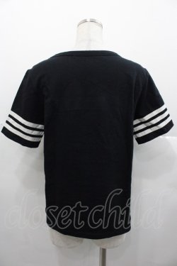 画像2: Jane Marple Dans Le Salon / 3ライン袖カットソー  黒Ｘ白 I-25-11-07-016-JM-TO-SA-ZI