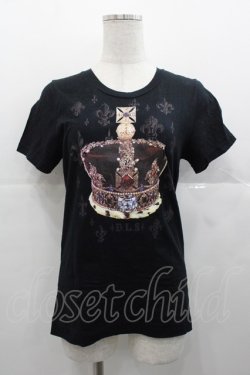 画像1: Jane Marple Dans Le Salon / クラウンTシャツ  黒 I-25-11-07-018-JM-TO-SA-ZI