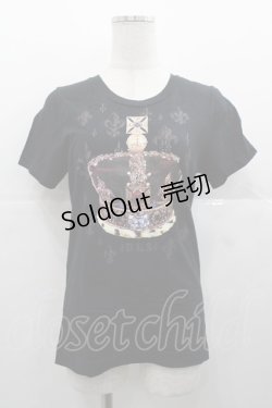 画像1: Jane Marple Dans Le Salon / クラウンTシャツ  黒 I-25-11-07-018-JM-TO-SA-ZI