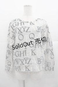 Jane Marple / アルファベットロゴトレーナー  グレー I-25-11-07-022-JM-TO-SA-ZI