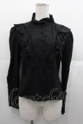 Sheglit / "Victorian"フリルブラウス  黒 I-25-11-07-024-EL-BL-SA-ZI