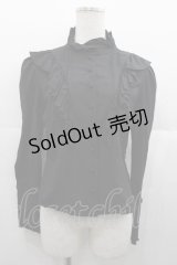 Sheglit / "Victorian"フリルブラウス  黒 I-25-11-07-024-EL-BL-SA-ZI