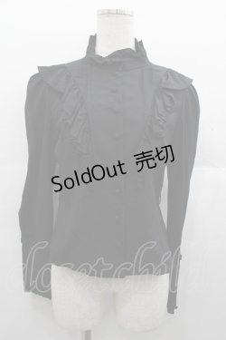 画像1: Sheglit / "Victorian"フリルブラウス  黒 I-25-11-07-024-EL-BL-SA-ZI