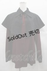 MIHO MATSUDA / ブラウス・アクラ  ボルドーＸ黒 I-25-11-07-025-GO-BL-SA-ZI