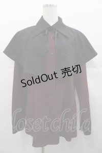 MIHO MATSUDA / ブラウス・アクラ  ボルドーＸ黒 I-25-11-07-025-GO-BL-SA-ZI