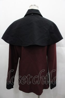 画像2: MIHO MATSUDA / ブラウス・アクラ  ボルドーＸ黒 I-25-11-07-025-GO-BL-SA-ZI