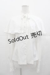 Sheglit / Beatrixケープブラウス  白 I-25-11-07-026-EL-BL-SA-ZI