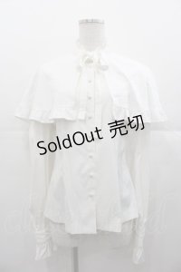 Sheglit / Beatrixケープブラウス  白 I-25-11-07-026-EL-BL-SA-ZI