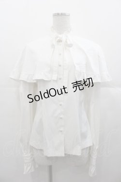 画像1: Sheglit / Beatrixケープブラウス  白 I-25-11-07-026-EL-BL-SA-ZI