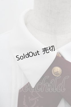 画像3: Amavel / Historical Butler クロスタイブラウス  白Ｘボルドー I-25-11-07-002-CA-BL-SA-ZI