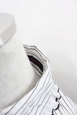 画像3: ALGONQUINS / リボンタイ&ジャボ付きブラウス  白Ｘ黒 I-25-11-07-029-AL-BL-SA-ZI