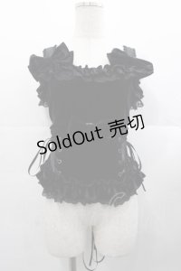 ATELIER PIERROT / Adenophora Lace-Up Camisole   黒 I-25-11-07-030-EL-SK-SA-ZI