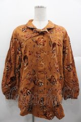 NATURE TRAIL / あらいぐまプリントシャツ  ブラウン I-25-11-07-031-LO-BL-SA-ZI