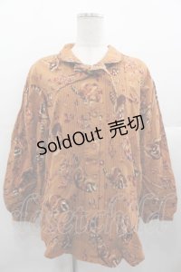 NATURE TRAIL / あらいぐまプリントシャツ  ブラウン I-25-11-07-031-LO-BL-SA-ZI