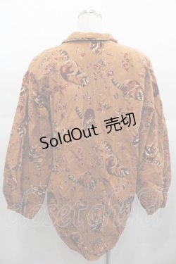 画像2: NATURE TRAIL / あらいぐまプリントシャツ  ブラウン I-25-11-07-031-LO-BL-SA-ZI