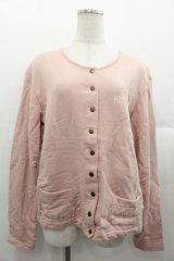 PINK HOUSE / オーバーオールくまさん刺繍ゼッケンカーディガン L ピンク I-25-11-07-034-LO-TO-SA-ZI